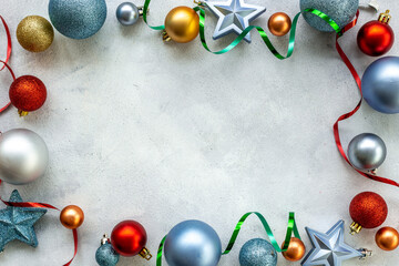 Christmas and New Year frame decor - greeting card banner