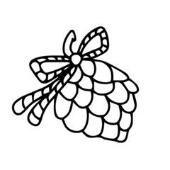 
Vector children's design for backgrounds and fabrics, postcards.New Year's set of jar ,candle,cone