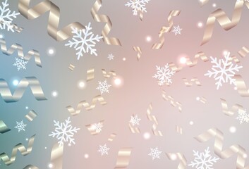 Light Pink, Green vector backdrop in holiday style.
