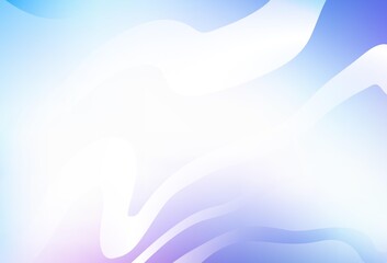 Light Pink, Blue vector background with bent lines.