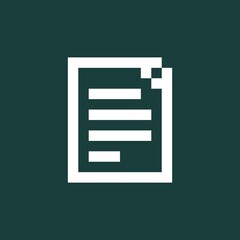 Paper icon pixel art. Draw a picture on the blackboard. Vector illustration.