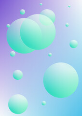 Fluid poster with round shapes.
