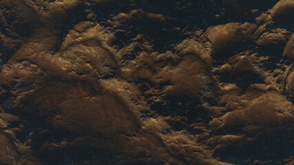3d render of abstract planet surface with high detailed relief