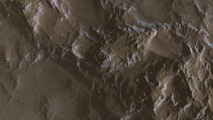 3d render of abstract planet surface with high detailed relief