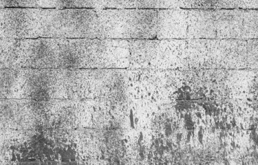 Obraz premium Old gray brick wall with paint splashes, background photo