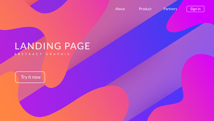 Fluid Banner. Rainbow Design. Cool Futuristic Layout. Plastic Frame. Dynamic Pattern. Violet Vibrant Background. Tech Landing Page. Horizontal Invitation. Lilac Fluid Banner