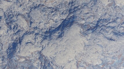3d render of abstract planet surface with high detailed relief