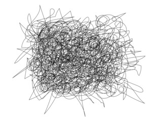 Scribble lines made with pencil.Scribble illustration that is centered.