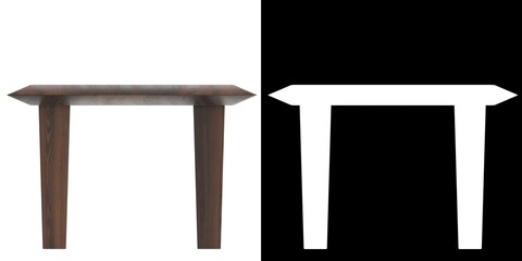 3D rendering illustration of a coffee side table