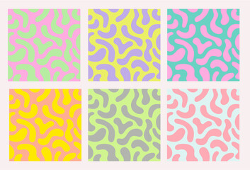 Vector seamless colorful abstract patterns collection - vector illustration, eps stock illustration
