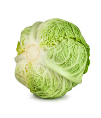 Fototapeta premium Savoy cabbage isolated on a white background