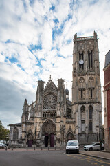 Fototapeta premium Exterior architecture of Dieppe cathedral in France 