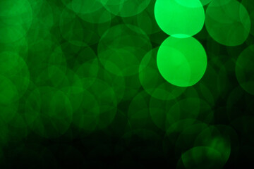 Christmas decoration, bokeh, green lights, background illuminated.