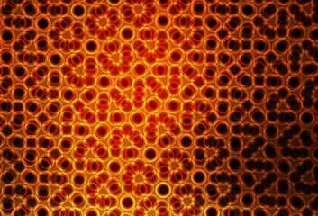 Dark Orange vector texture with disks.