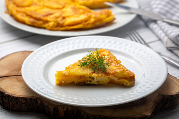 Potato omelette, egg with potatoes (Turkish name; Yumurtali patates)