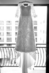 Wedding Dress hanging - Bride's dress 