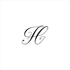 letter h logo vector leaf template