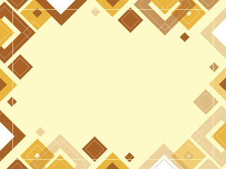 Abstract geometric brown and beige background made from squares and triangles, shape pattern, template with copy space, modern layout