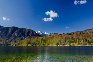 lake and mountains