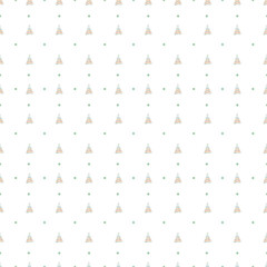 Sketch Christmas Tree Seamless Pattern, New Year Background