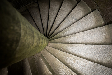 spiral staircase in the castle