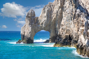 Scenic tourist destination Arch of Cabo San Lucas, El Arco, close to Playa Amantes, Lovers Beach...