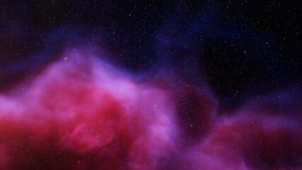 Planetary nebula in deep space. Abstract colorful background 3d render