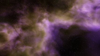 Planetary nebula in deep space. Abstract colorful background 3d render