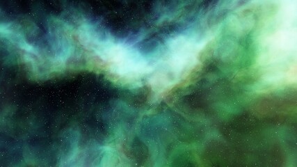Planetary nebula in deep space. Abstract colorful background 3d render