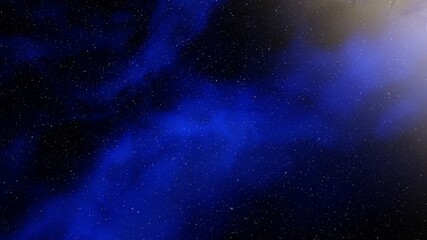 Planetary nebula in deep space. Abstract colorful background 3d render