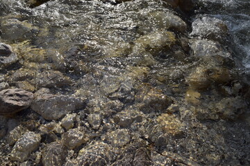 Flowing water close up texture