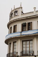 Obraz premium flag on the facade