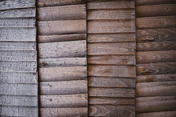 Brown wooden texture background. Beautiful, stylish boards pattern with optical illusion of...
