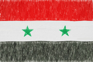 syria painted flag