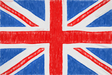 United Kingdom painted flag