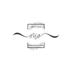 Initial Letter NW Signature Handwriting Template Logo Vector
