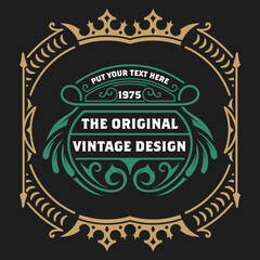 Western card with vintage style