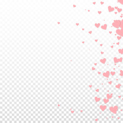 Pink heart love confettis. Valentine's day gradien