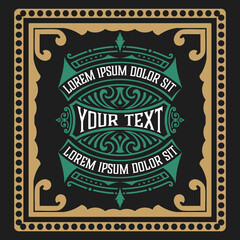 Obraz premium Western card with vintage style