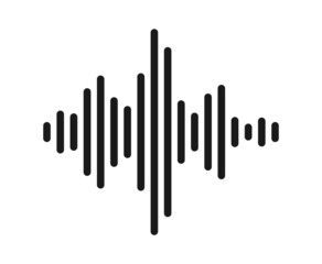 Sound waves. Icon. Vector illustration.