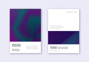 Minimalistic cover design template set. Neon abstr