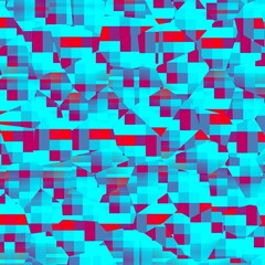 Abstract Red & Teal Broken Fractal Blocks - which block is your favorite? They’re all unique with different color combos & amounts. This fun design will be amusing & interesting to all who view it!
