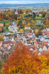 Panoramic view of the town of Kulmbach in Germany