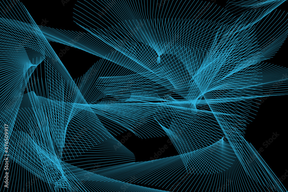 Fototapete abstract network background lines. abstract futuristic with connection lines on black background