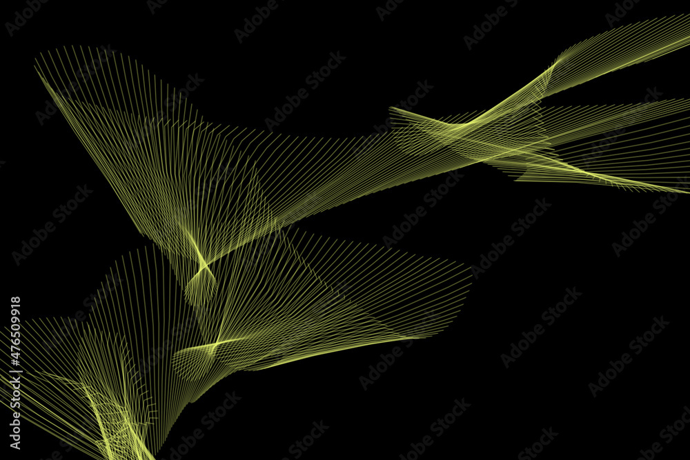 Fototapete abstract network background lines. abstract futuristic with connection lines on black background