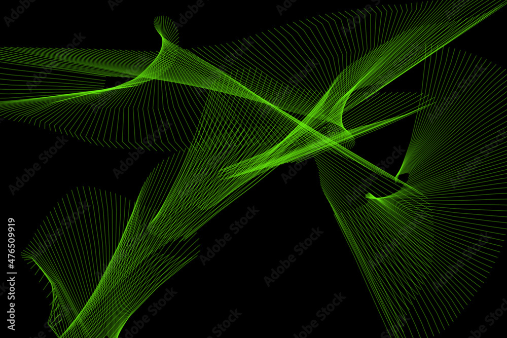 Fototapete abstract network background lines. abstract futuristic with connection lines on black background