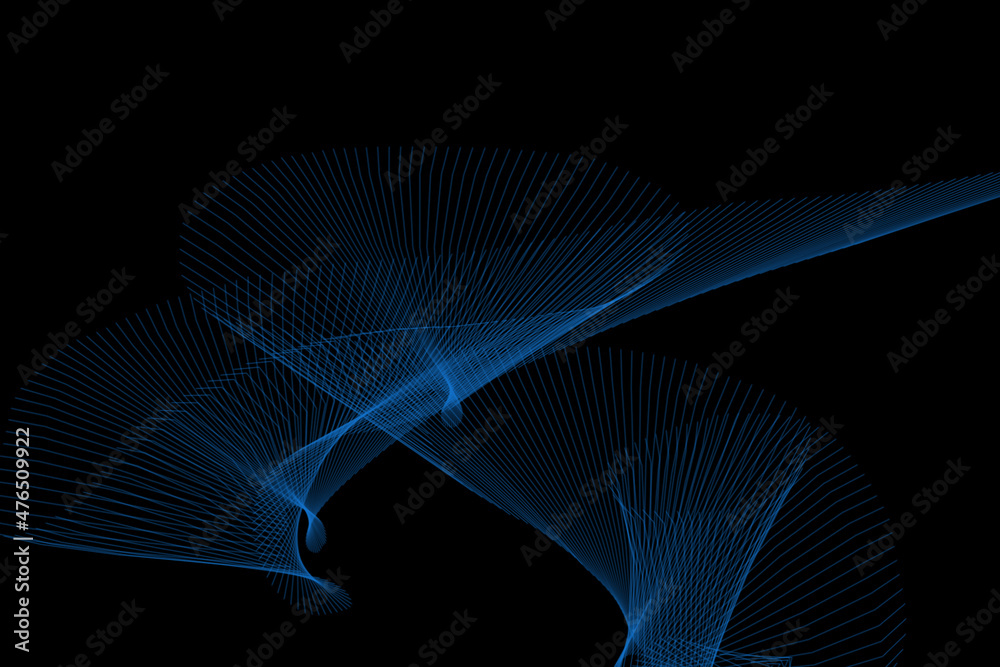 Fototapete abstract network background lines. abstract futuristic with connection lines on black background