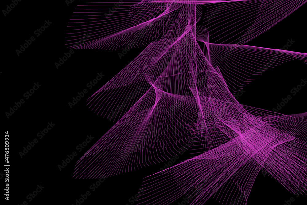 Fototapete abstract network background lines. abstract futuristic with connection lines on black background