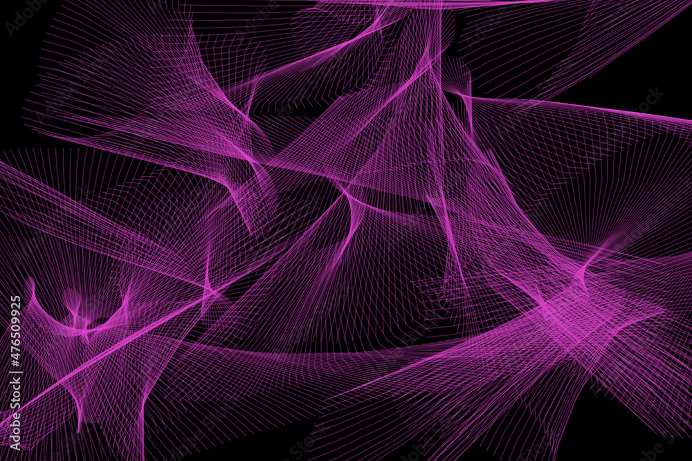 Fototapete abstract network background lines. abstract futuristic with connection lines on black background