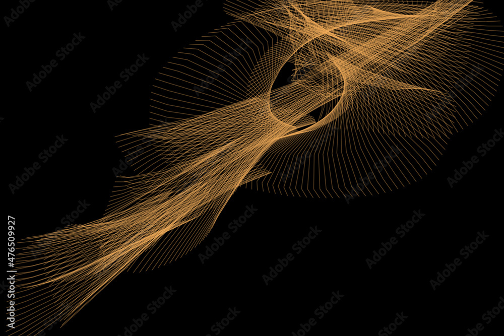 Fototapete abstract network background lines. abstract futuristic with connection lines on black background